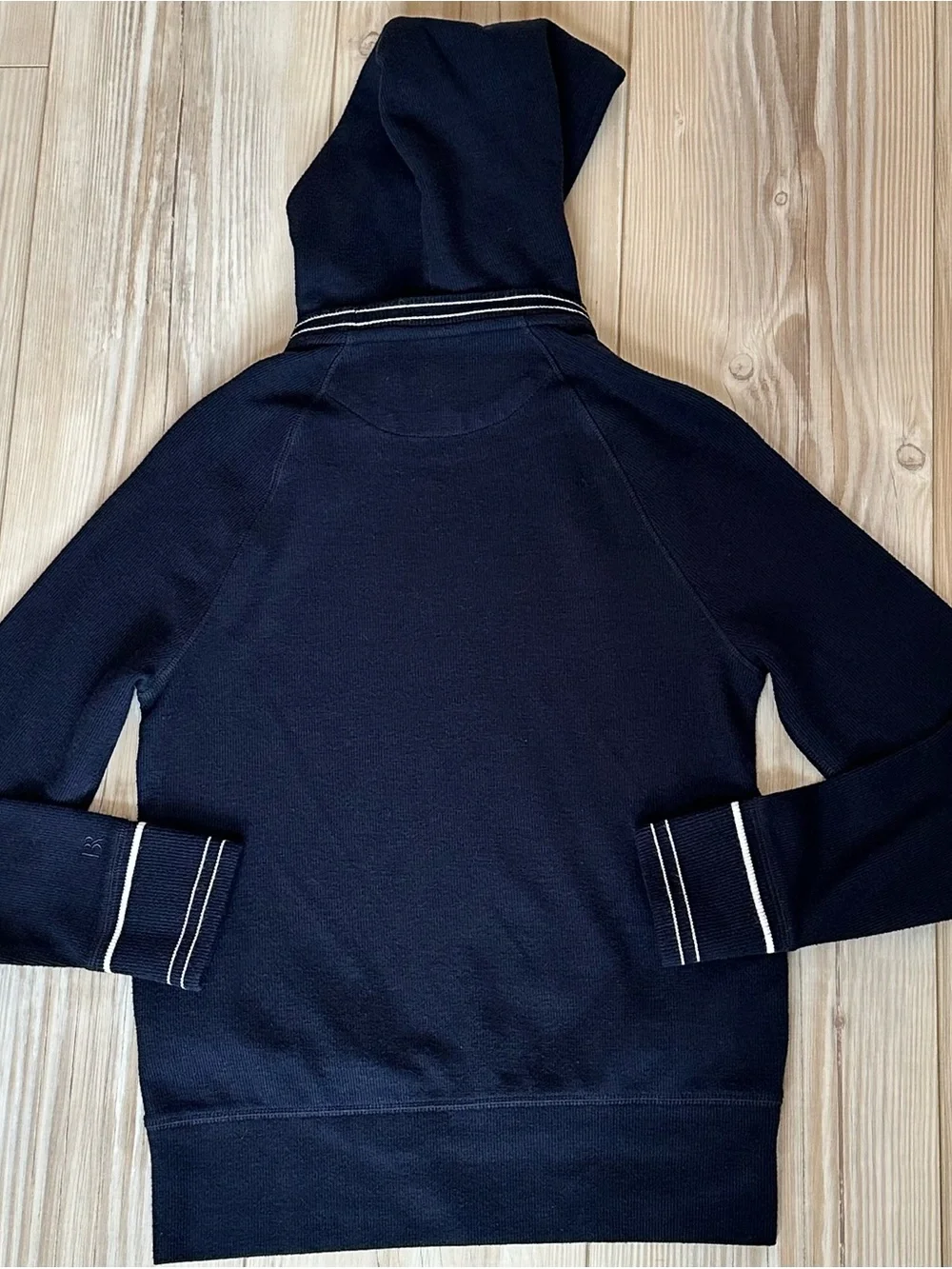 Banana Republic Navy Hoodie Sweater with White Trim